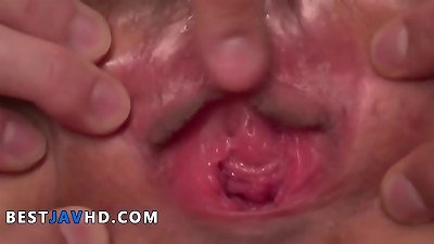 insatiable asian woman Kotone Kuroki jerks like horny in this xxx scene.