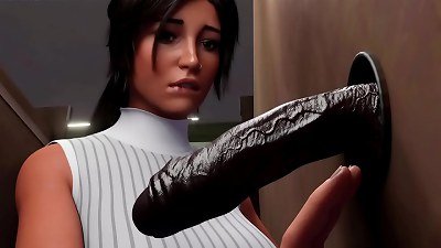 bbc Glory hole buxom tramp bbc Blowjob| Lara Croft Gets Some black salami At A Glory Hole| deepthroats meaty bbc - Lara Croft Adventures 03 (3D hentai porno Games)