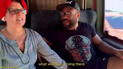 huge-chested elder picked up from street for big black cock buttfuck