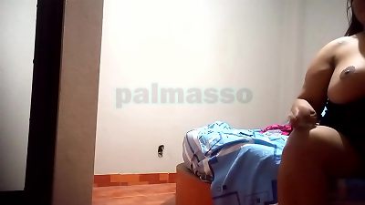 buxom senior girl is visited and banged by a young man before her husband arrives and she records everything with a hidden camera